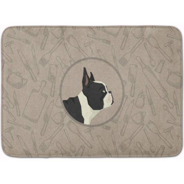 Caroline's Treasures French Bulldog In the Kitchen Machine Washable Memory Foam Mat doormats  Multicolor