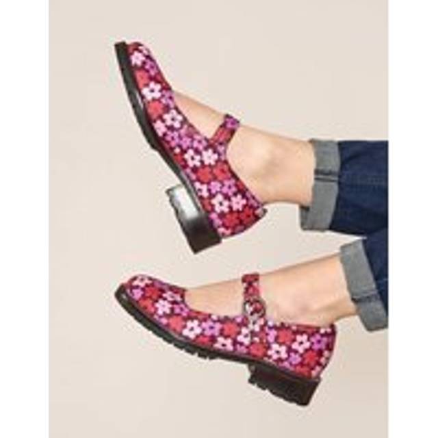 Boyce' Ladies Flat Mary Jane Style Shoes - Magenta - 6.5