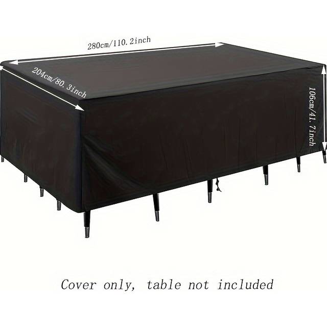 TEMU Outdoor Square 210d Oxford Cloth Sofa Cover For Garden Table And Chair Covers Starting At 1pc, Only Covers Sold, Tables And Chairs Not Included