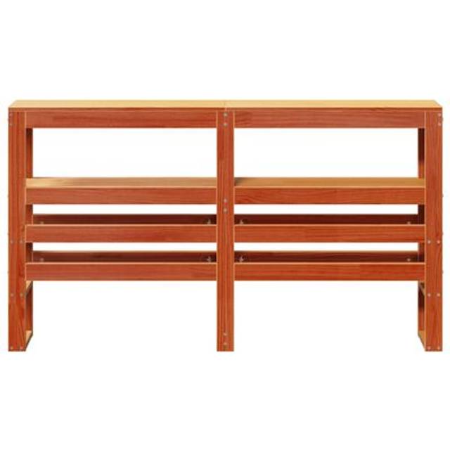 (wax brown, 166 x 19 x 82 cm) vidaXL Headboard with Shelves Bedroom Bed Header Bed Headboard Solid Wood Pine
