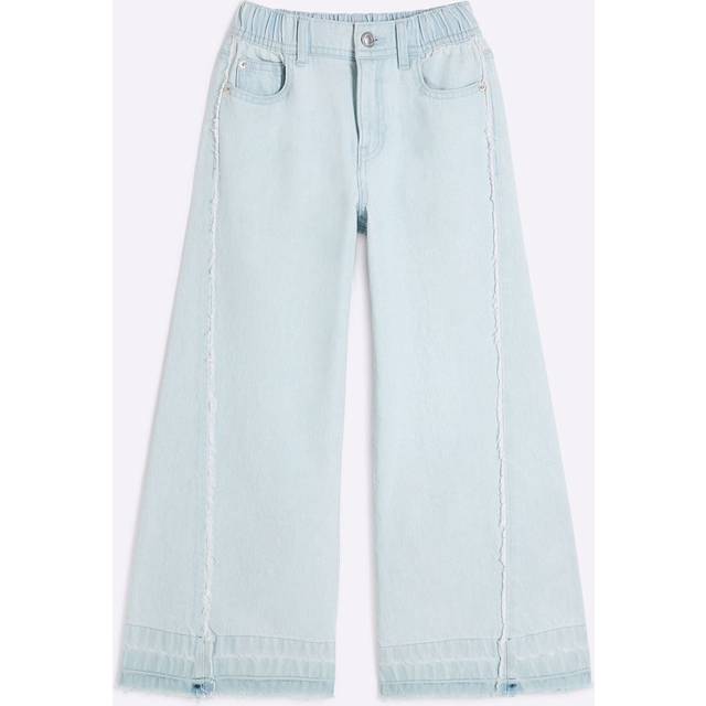 River Island Girls Blue Denim Wide Leg Jeans - 11 Yrs
