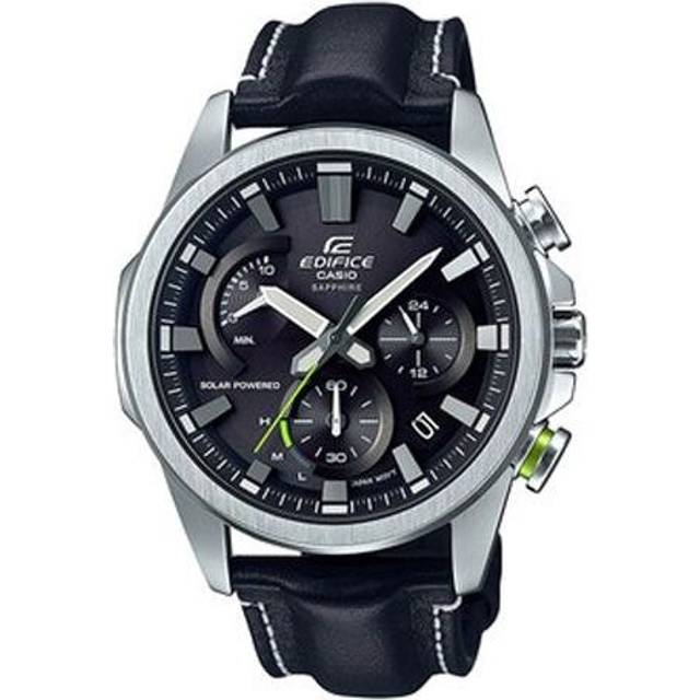 CASIO Waterproof EDIFICE Solar Powered Mens Black Analog EFB-640SBL-1AUPR - Free