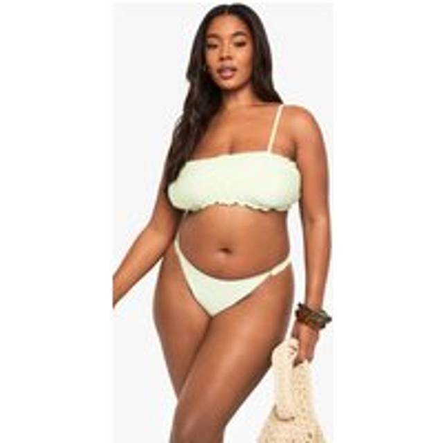 Womens Plus Ruffle Bikini Set - Green - 24, Green