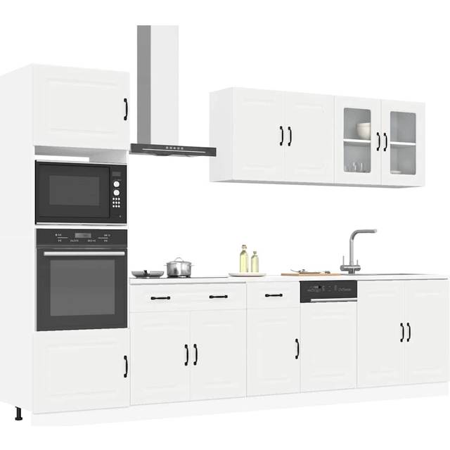 vidaXL 7 Piece Kitchen Cabinet Set Kalmar White Engineered Wood