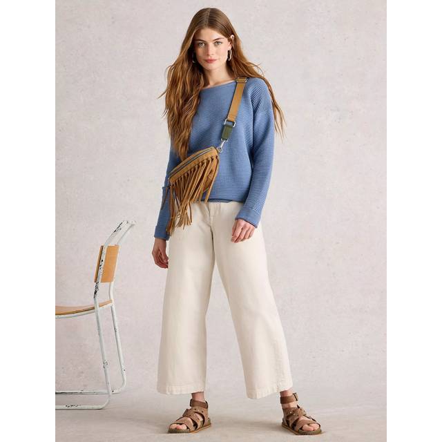 White Stuff Jana Ribbed Stripe Jumper, Blue