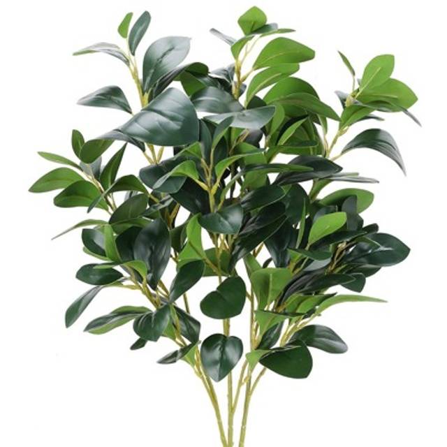 SHEIN 1 Pc Artificial Plants Greenery Stem Faux Eucalyptus Leaves Peperomia Leaf Ficus Plant Realistic Small Fake Farmhouse Plants For Home Indoor Outdoor O