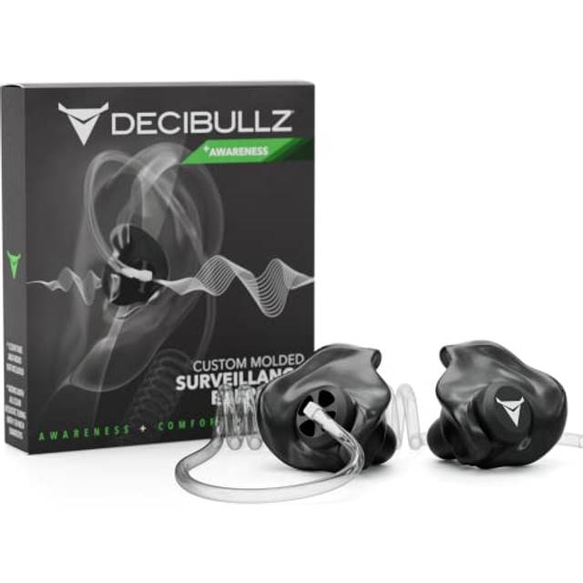 Custom Moulded Security Two-Way Radio Surveillance Earpiece Set, Thermo-Fit Designed for Clear Acoustic Tube Radios | Model: +Awareness