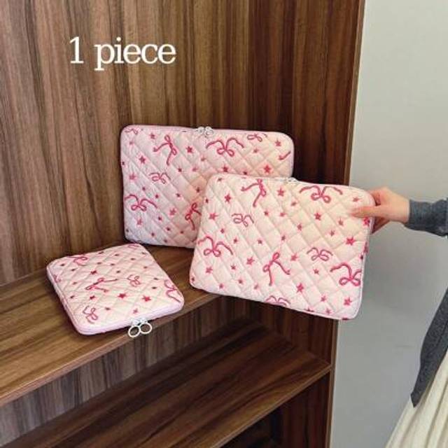 SHEIN 1 Pc Cute Bow/Star Embroidery Student Laptop Bag 11 Inch/13 Inch/15 Inch Computer Bag Protection Case File Bag Laptop Sleeve Computer Carrying Case Ba