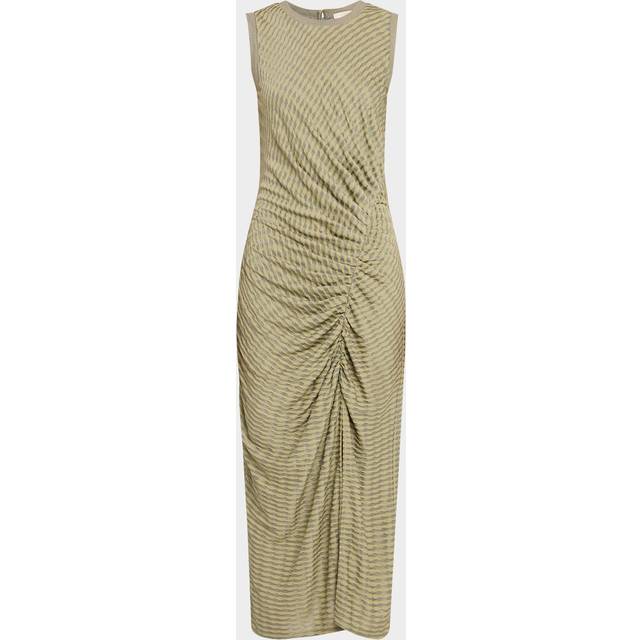 Karla Midi Dress - OLIVE GREEN SCALLOP - Medium