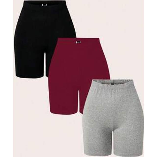 SHEIN 3pcs Women Elastic Waist Short Style Leggings Set
