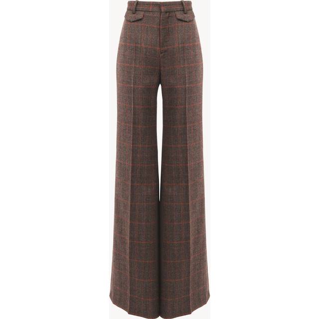 Chloé - Checked Wool Flared Pants - Brown - FR 42