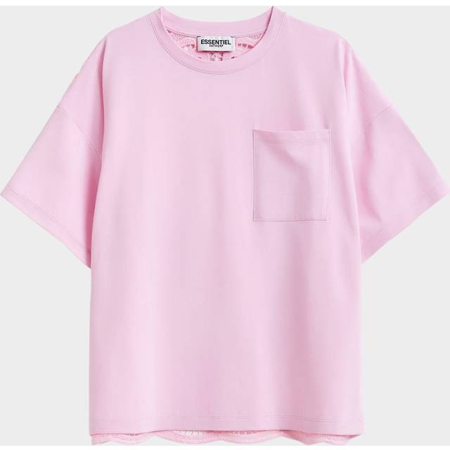 Hintern Lace Back T-Shirt - PURE PINK - 0