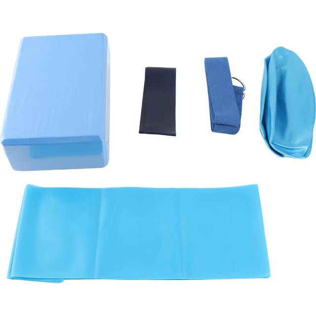 5pcs Set Yoga Block Stretch Belt Latex Towel Resistance Loop Yoga Ball Fitness Set