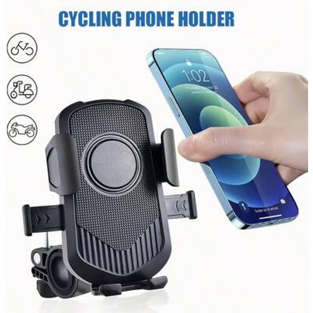 SHEIN 1PC Rotatable Bicycle/Motorcycle Mobile Phone Stand, Made Of High-Quality ABS Material, Safe And Stable, Suitable For Outdoor Cycling - Snap-Fit Handl