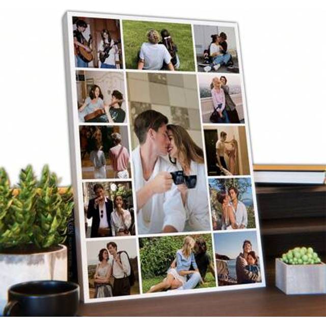 SHEIN 1Pc Personalized Photos To Canvas Print - Canvas Prints With Your Photos On Custom Wall Art For Bedroom, Living Room, Custom Best Friend Photos, Weddi