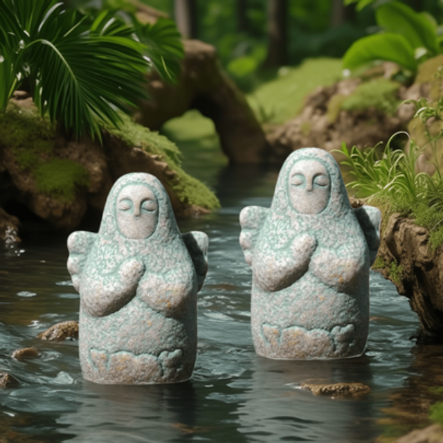 SHEIN Fish Tank Zelda Legend Decoration Japanese Lalu Sea Goddess Ornaments Guardian Bonsai Hylia Model Landscaping