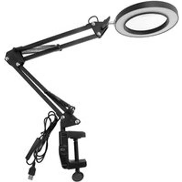 10X Magnifying Glass with Light and Clamp 3 Color Modes 10 Brightness Adjustable Desk Lamp for Crafts Reading