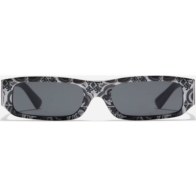 Dolce & Gabbana Black Maiolica Sunglasses - Man Sunglasses Black Maiolica Print Acetate Onesize