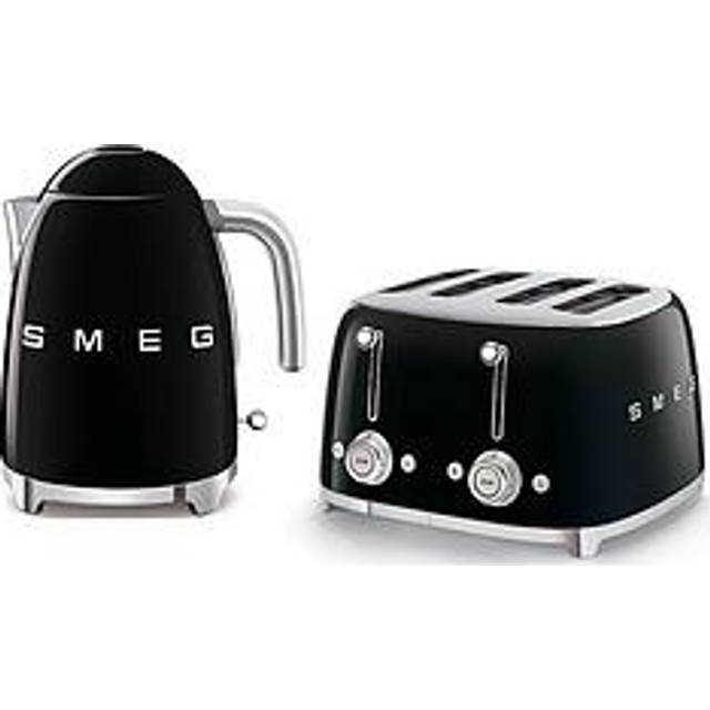 Smeg 50'S Style Kettle Klf03Bluk And 4-Slice Toaster - Black