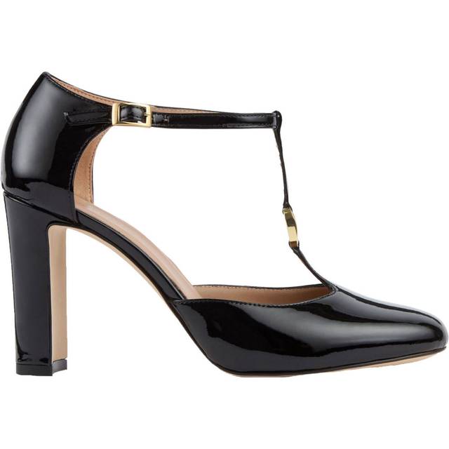 L.K.Bennett Almina Leather Mary Jane Court Shoes, Black
