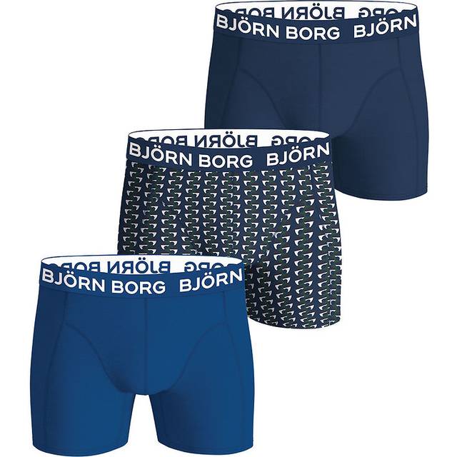 Björn Borg Cotton Stretch Boxers 3-pack Blue, 146-152