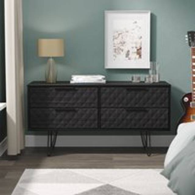 Harlequin 4 Drawer Bedbox in Black Ash - Ready Assembled - Lewis's Home | TJ Hughes