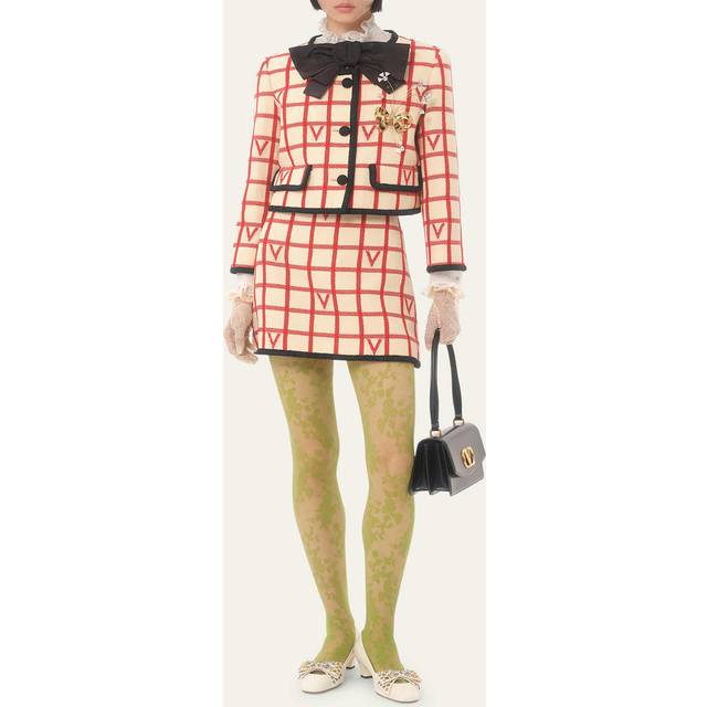 Valentino Lycra Lace Tights Woman AVOCADO M