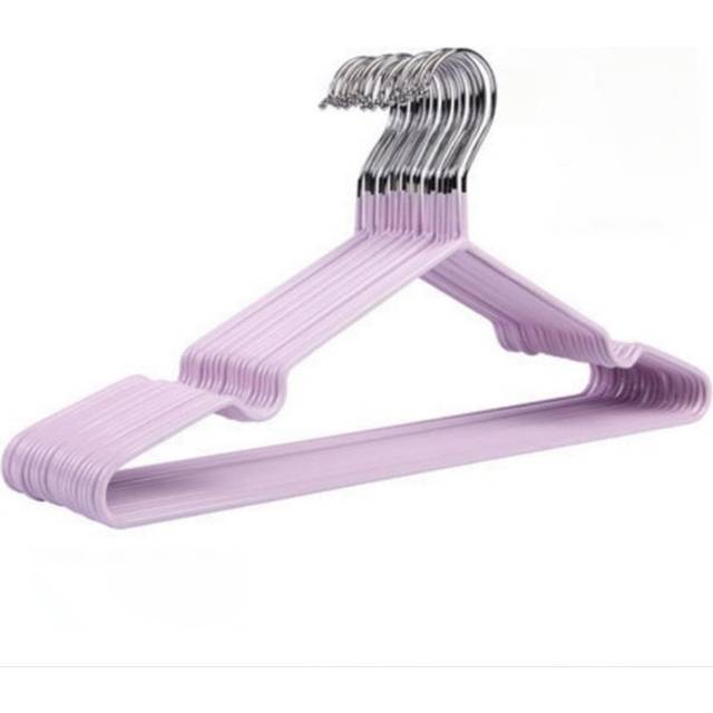Clothes Hangers Prevent Slip Space Saving Heavy Duty Dry Wet Thick Clothes Hangers for Home violett