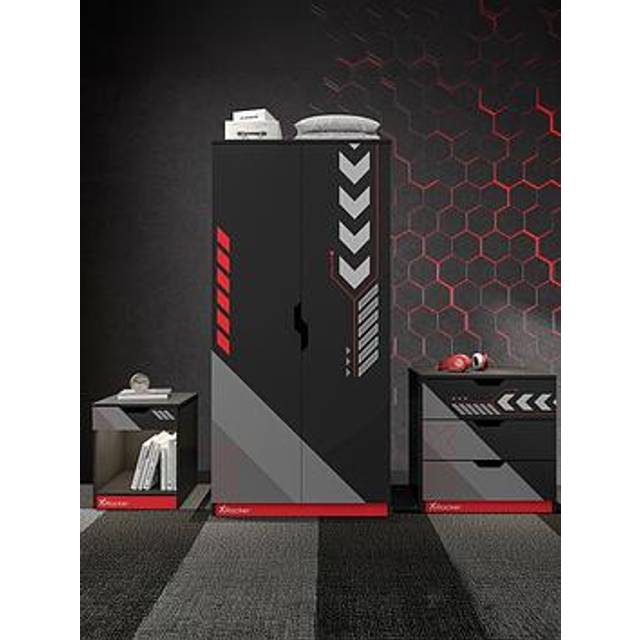 Xrocker X Rocker Octane 3 Piece Bedroom Furniture Set - Red - One Size