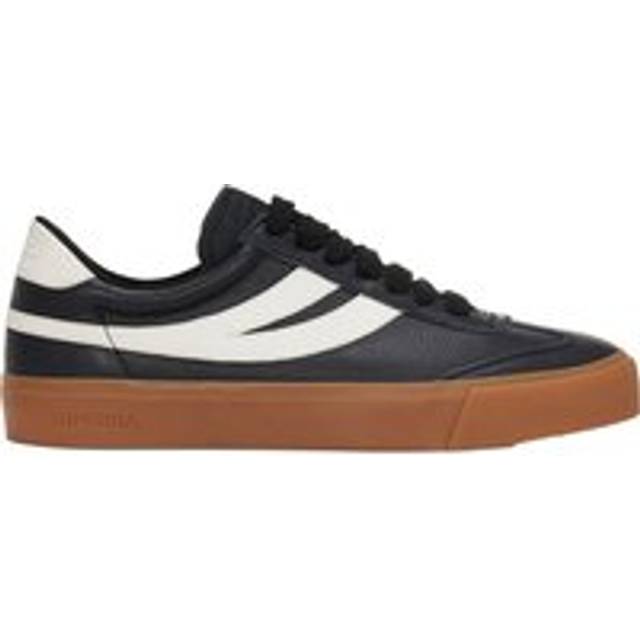 4834 Club S Swallow Contrast Detail Vegan Leather Trainers - Black