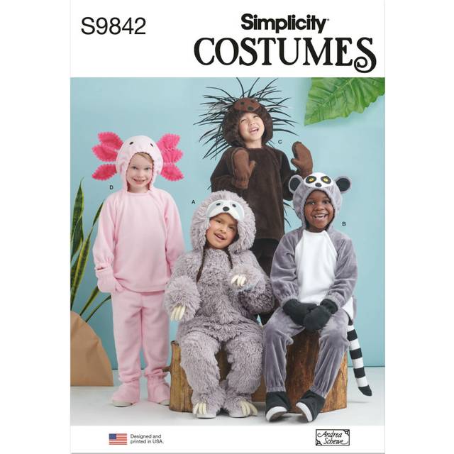Simplicity Children's Animal Costumes Sewing Pattern, S9842