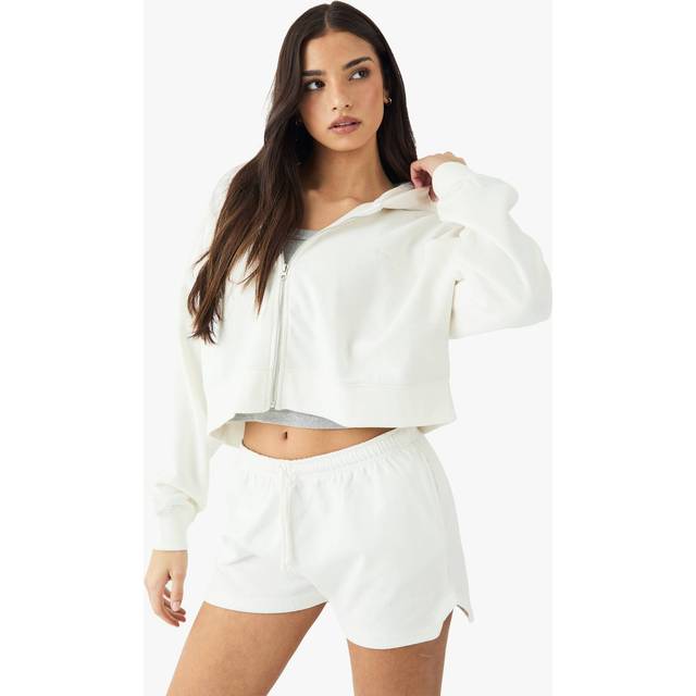 Womens DSGN Studio Embroidered Runner Sweat Short - Cream - L