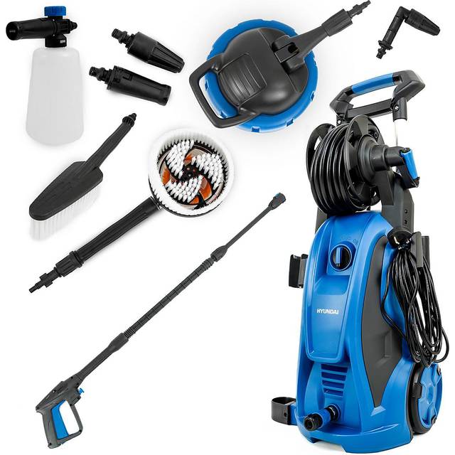 Hyundai 180Bar/ 2610si Electric Pressure Washer, 8L/min, 2400W High-Performance Jet Wash with Hose & Attachments | HYW2400E