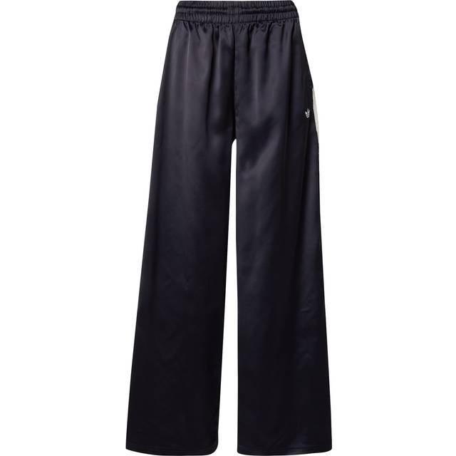 Byxor adidas Originals Satin Wide Leg Tracksuit Bottoms Ruffle 3-Stripes Black M