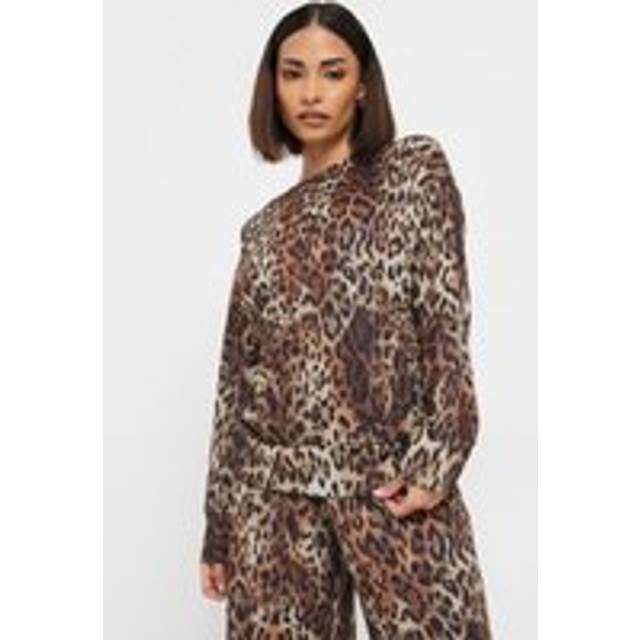 Pixiegirl Petite Brown Soft Touch Leopard Print Jumper 6 Pixiegirl | Petite Women's Jumpers