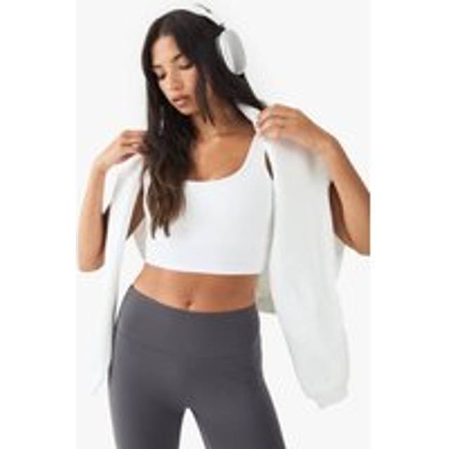Womens DSGN Studio Ultra Sculpt Longline Sports Bra - White - L
