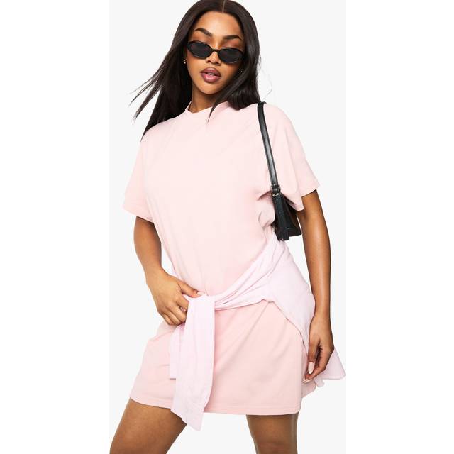 Womens Smock T-Shirt Dress - Pink - 16, Pink