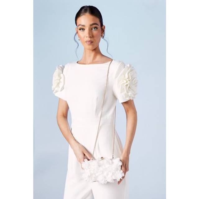 Oasis ivory clutch womens bridal bags & purses