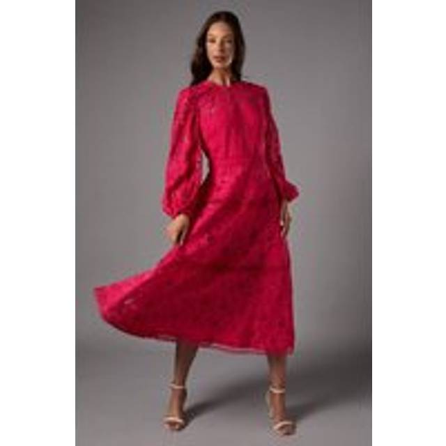 Coast raspberry midi dress womens occasion dresses