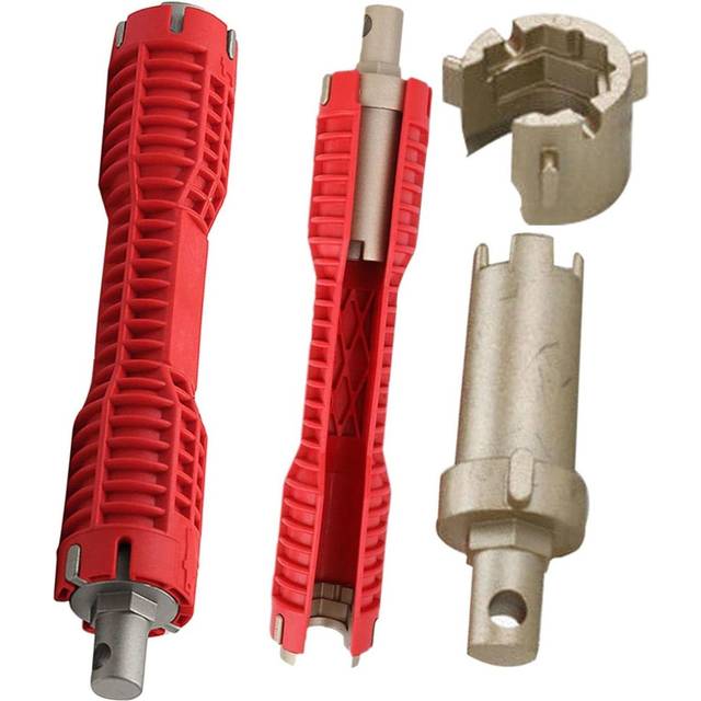 TEMU Plumbers Wrench Sink Multi-water Pipe Wrench With Double Head Sink Installer Tool, Plumber Wrench Fit For 7/8 "and 1" Hex Nuts, Faucet Tool Sink Tap Spanner Wrench Kitchen Plumbing Repair