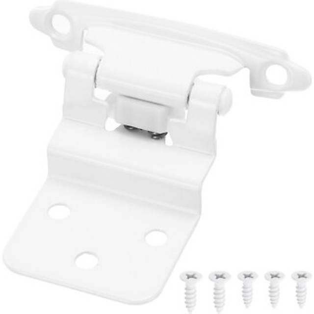 3/8" inset cabinet door hinges, 6 pcs self closing cabinet hinge white