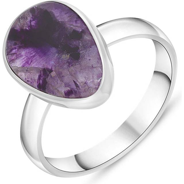 Sterling Silver Blue John Pear Shaped Unique Ring