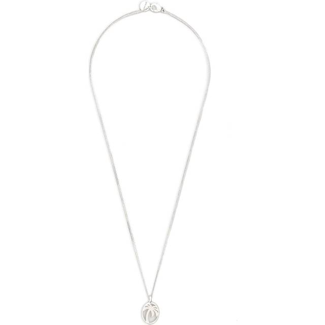 Palm Angels - palm-tree necklace - unisex - Brass - One Size - Silver