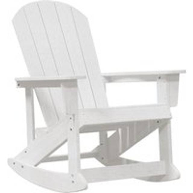 vidaXL Adirondack Rocking Chair White 73.5 x 92 x 90cm Plastic