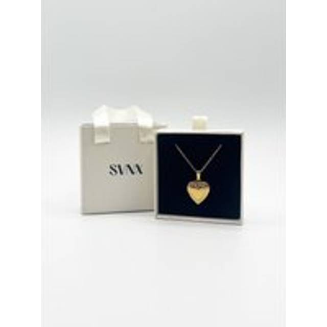 Womens Large Heart Locket Necklace in Gold - Metallics - One Size