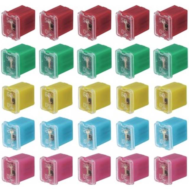 Automotive Cartridge Fuse 48v 20/30/40/50/60a Female Terminal J Case Box 25pcs
