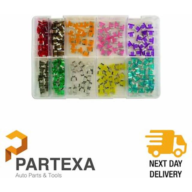 Connect assorted low profile mini blade fuses box of 100 - 31858
