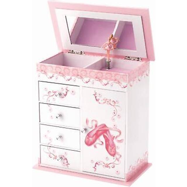Mele and co ballet shoes girl's musical jewellery box with two drawers mc1311