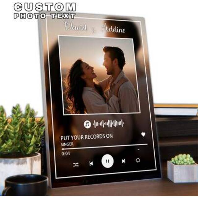 SHEIN 1Pc Personalized Photos To Canvas Print - Canvas Prints With Your Photos On Custom Wall Art For Bedroom, Music, Living Room, Wedding, Baby, Pet, Famil