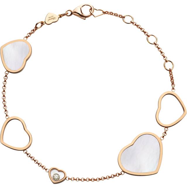 Chopard Rose Gold and Diamond Happy Hearts Bracelet - One size